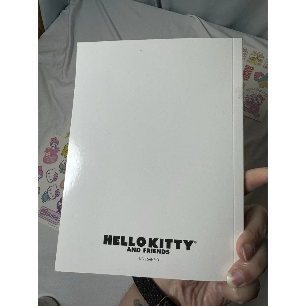 Sanrio Hello Kitty Puffy Glitter Red Bow Journal Notebook w/ Sticker Sheets 2023